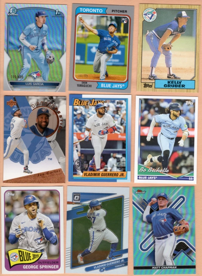 1980-2025 BLUE JAYS 900 CARD LOT VLAD GUERRERO BICHETTE SPRINGER AUTO RELIC SP + - Image 3 of 4
