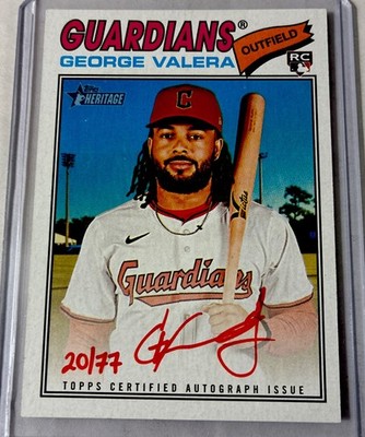 Red Ink /77- 2026 Topps Heritage - Real One Auto George Valera #ROA-GV Rc SSP