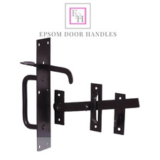 Black Suffolk Latch – Garden Gate Shed Door Thumb Lock Cottage Style Catch
