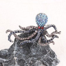 1pc Crystal Octopus Brooch - Friend Gift, Fits Dresses, Galas & Parties