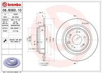 2X Brembo Bremsscheibe 08.B360.10 FüR Honda