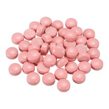 12mm Glass Mosaic Tiles, 200g Round Iridescent Glass Pieces, Watermelon Red