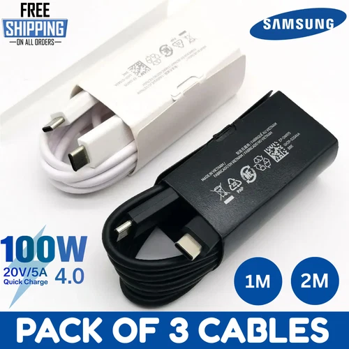 Genuine Samsung Galaxy Type C to C Note S21 Ultra Super Fast USB C Charger Cable