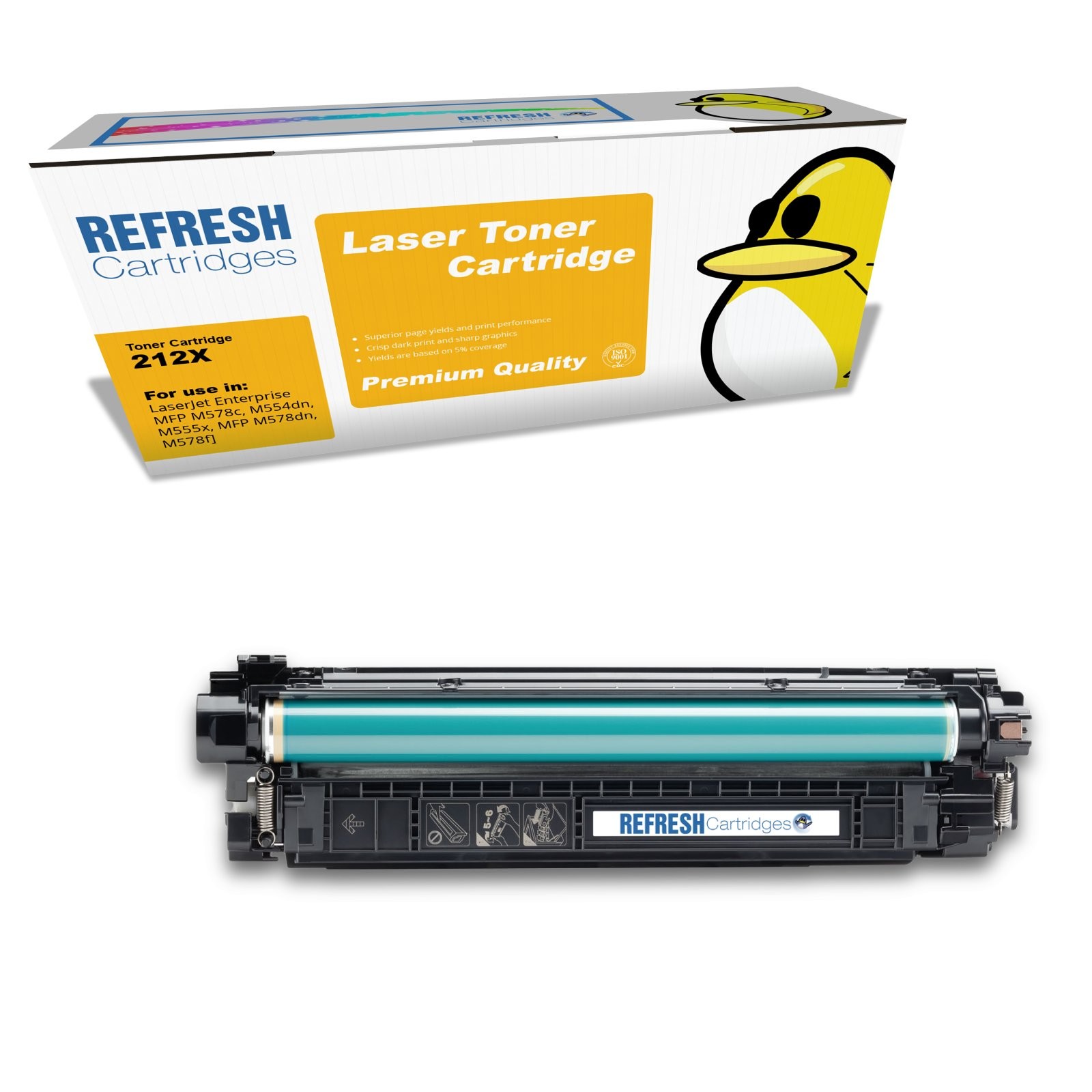 Refresh Cartridges Yellow 212X High Capacity Toner Compatible With HP Printers