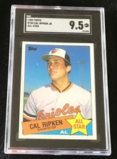 1985 Topps Baseball Trading Card #704 Cal Ripken All-Star  SGC 9.5 MT+
