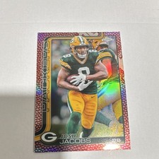 Topps 2025 Chrome Josh Jacobs Parallel #110 Green Bay Packers NFL Card