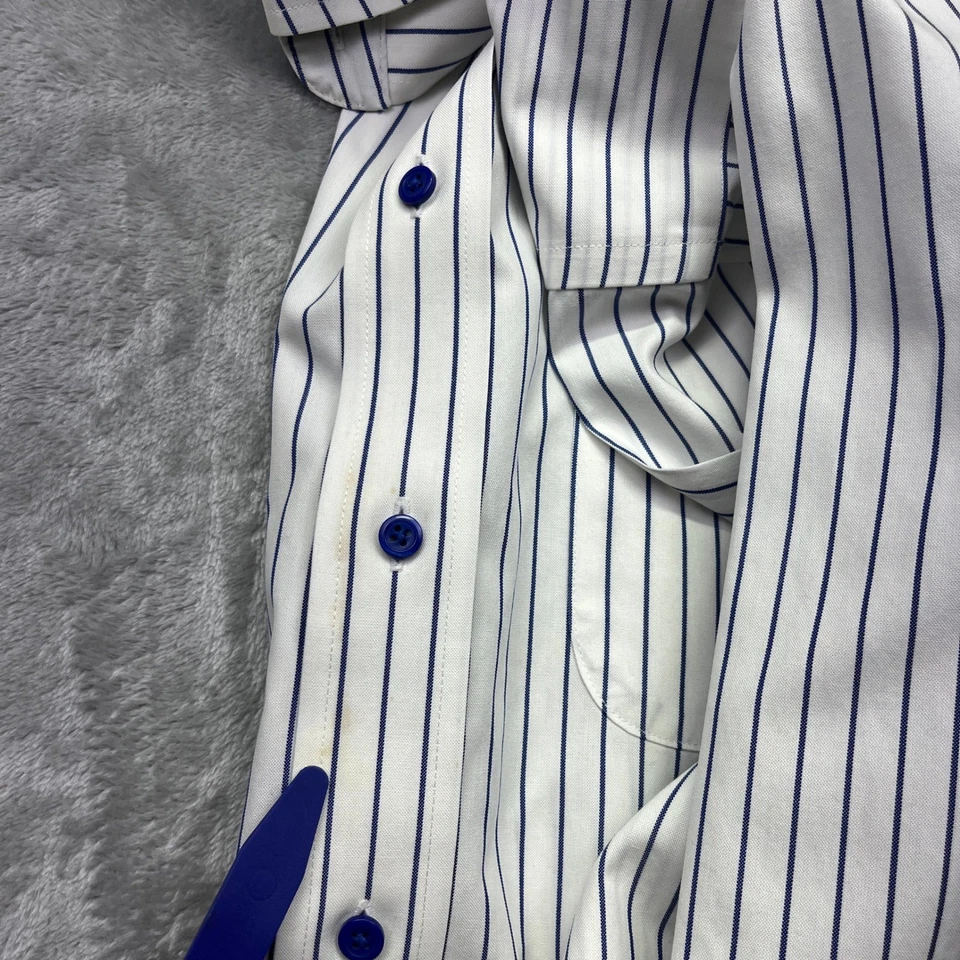 Lot of 2 Paul Fredrick Dress Shirt Non-Iron Two Ply Cotton Classic Fit 16 Boho - Image 3 of 4