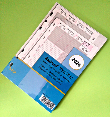 bind 2026 Kalender 2508  DINA5  1 Woche-2 Seiten f. 15300-1A5...Terminplaner