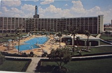 Frontier Hotel Las Vegas Nevada NV Postcard c1950s Casino Huge Pool Golf course