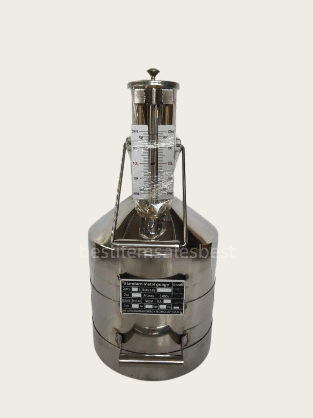 NEW Thick Neck 20L Metal Standard Fuel Gasoline Calibration for Measuring Volume