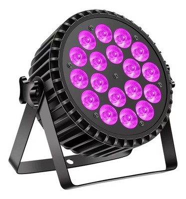 18PCS RGBWA+UV 6-in-1 LED Par Light DMX Stage DJ Uplight for Wedding Party Club