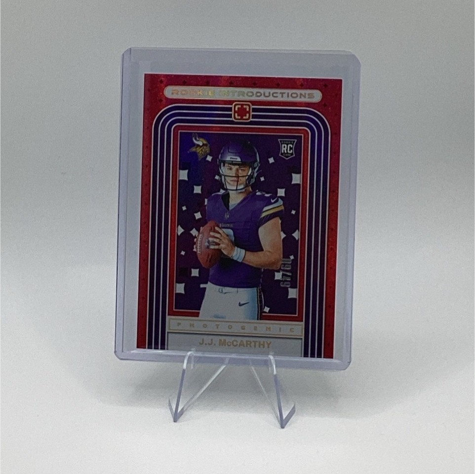 JJ McCarthy Panini Photogenic Rookie Introductions #2 Red