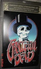 TOPHAT SKULL LITHOGRAPH GRATEFUL DEAD SIGN ART metal POSTER RICK GRIFFIN '96 GDP