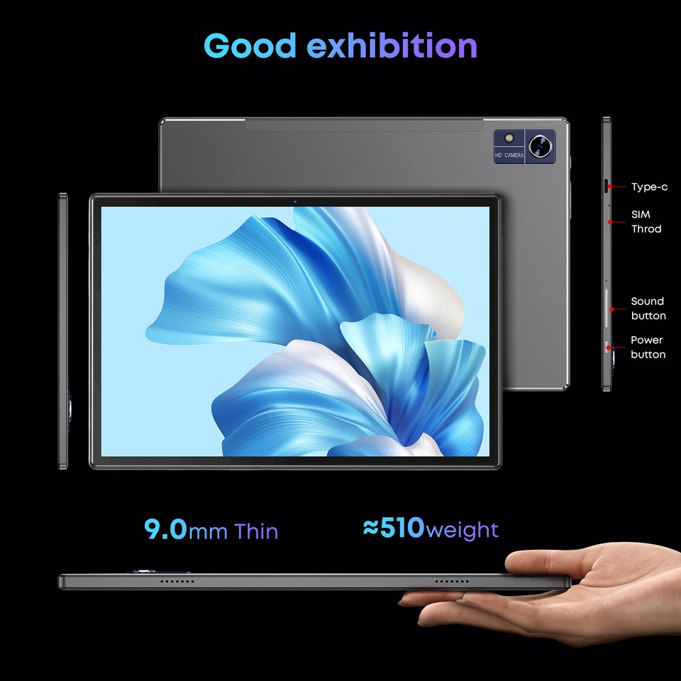 CHUWI 10.1'' Android 13 Tablet 128GB Octa Core up to 2.6Ghz Tablet 4G ...