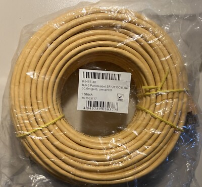 30m Patchkabel, CAT5e, Netzwerkkabel Gigabit Ethernet 2xRJ45 mit S/FTP
