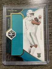 2020 Panini Limited Tua Tagovailoa “Rookie Phenoms” 65/199 Mem Patch Card