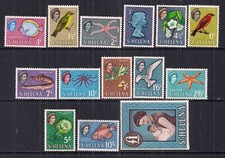 ST HELENA-QE11 1961 BIRDS/FISH/FLOWERS SET OF 14.SG 176-189.UNMOUNTED MINT.....C
