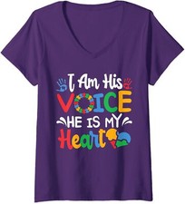 Autistic Autism Awareness Month Gift Ladies' V-Neck Tshirt