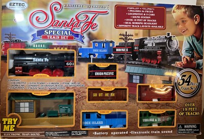 2016 Eztec Santa Fe Special Train Set 63080 54 Pc Hobby Railroad