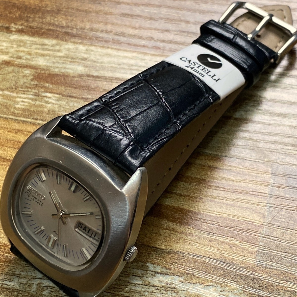 Vintage Seiko Diamatic Automatic Day-Date 38.5mm Watch c