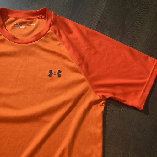 Under Armour Mens Orange Shirt Size S - Picture 2 of 5