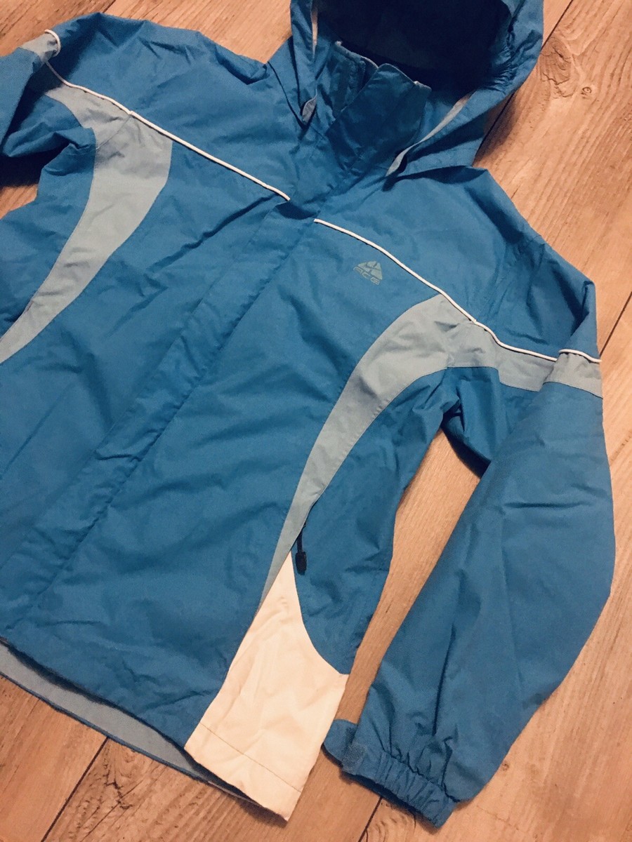 NIKE ACG Blue WINTER JACKET Nylon Shell Ski Coat Sz Women's