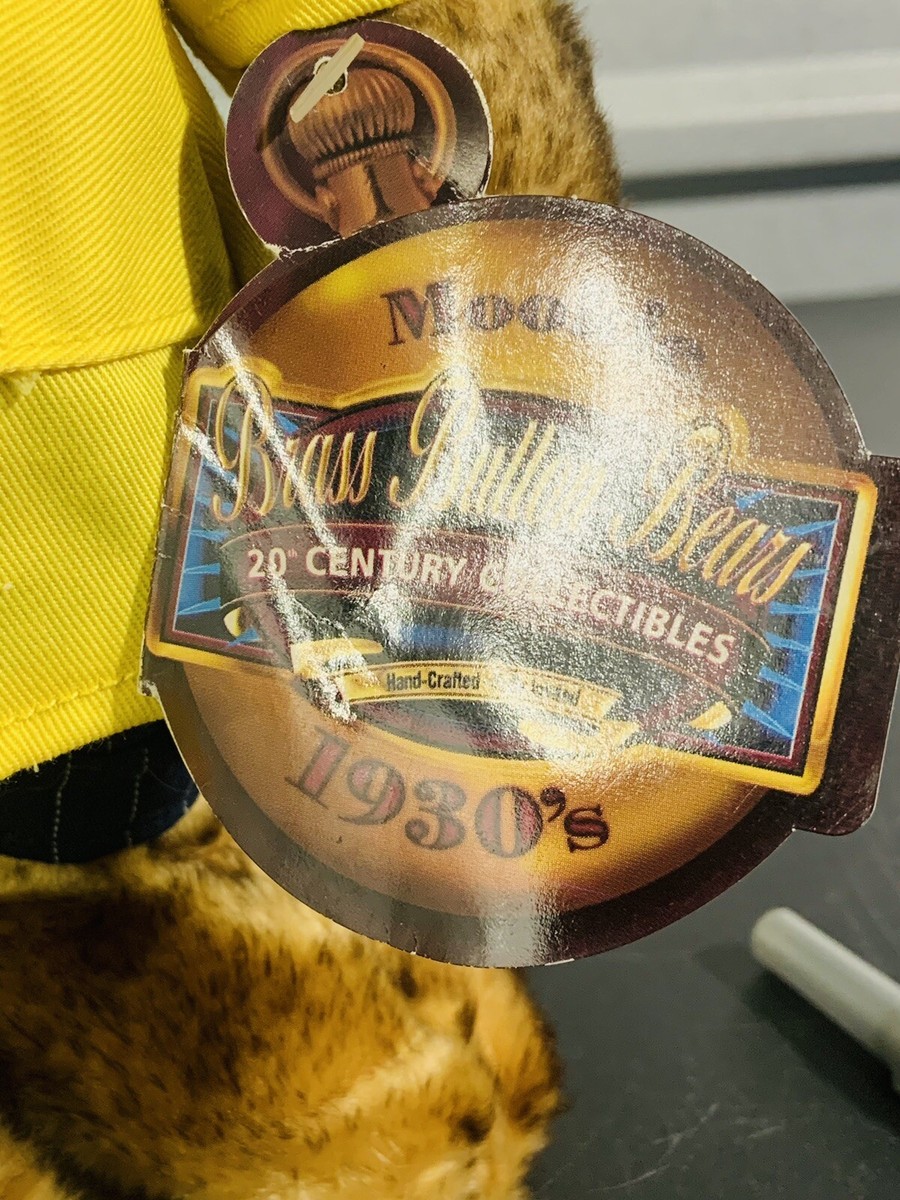 1930's Mookie 】ぬいぐるみBrass Button Bears Pickford Brass