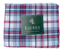 Ralph Lauren Cape May MADRAS Plaid KING Duvet / Comforter Cover