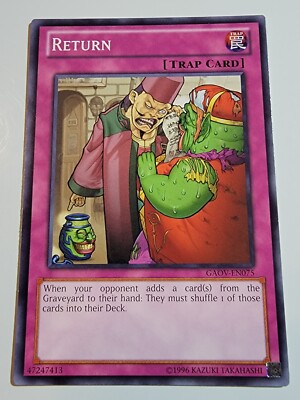 Return GAOV-EN075 Common Unlimited Yugioh