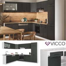 Cucina componibile blocco cucina angolare R-Line cottage antracite bianco Vicco