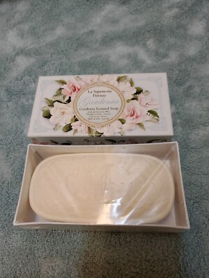 Gardenia Scented Soap Bar ITALY NIP La saponeria Firenze made in Tuscany