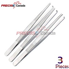 3pcs Tissue Forceps 8" with Teeth 1x2 Suture Surgical Instruments NEW