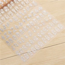 108pcs 3D Flower Design Nail Art Manicure Tips Stickers Decals DIY Decoration 
