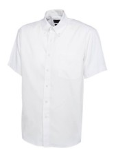 Mens Short Sleeve Oxford Formal Shirt Size S to 3XL - BUSNIESS & CASUAL SHIRT