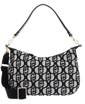 LIU JO Kaliska Hobo Bag M Schultertasche Umhängetasche Nero schwarz beige Neu