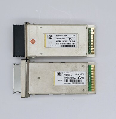 Genuine Cisco X2-10GB-SR 10GBase-SR X2 Module 10-2205-02/03/04/05/06 *Lot of 2*