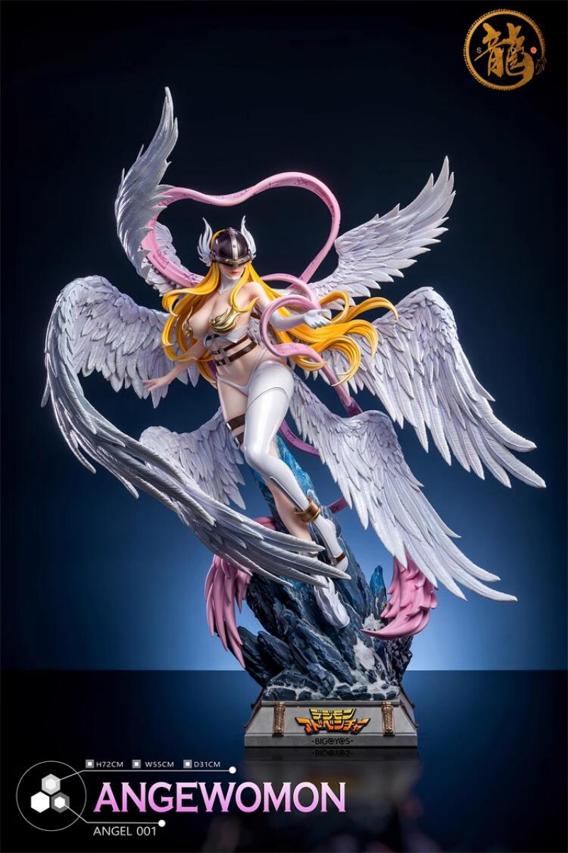 Angewomon Resin Dragon Studio Digimon Collectibles 2 heads 72cm | eBay