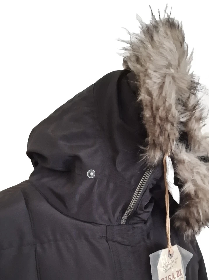 Womens Padded Parka Coat Size 18 Black Quilted Zip Hooded G.I.G.A DX by Killtec - Image 3 of 4