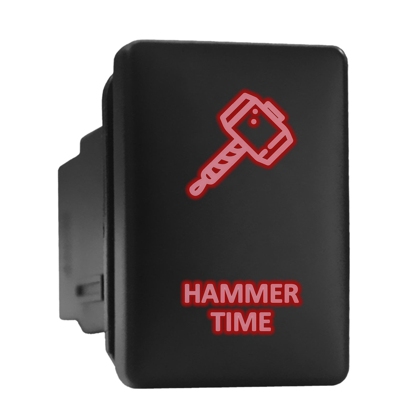 Hammer Time Red Illuminated Push Button Switch for Toyota 1.28