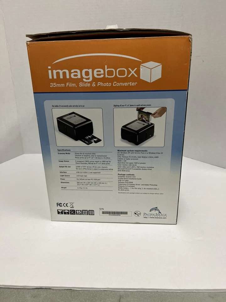 IMAGEBOX Pacific Image 35 mm Film, Slide & Photo Converter Pre-Owned NEW - Image 4 of 4