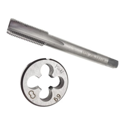 Aceteel M11 X 1.0 Left Hand Metric Tap & Die Set – HSS Tap With Alloy Steel Die, Left-Hand Threading, For Metalworking, Thread Repair & Cleaning