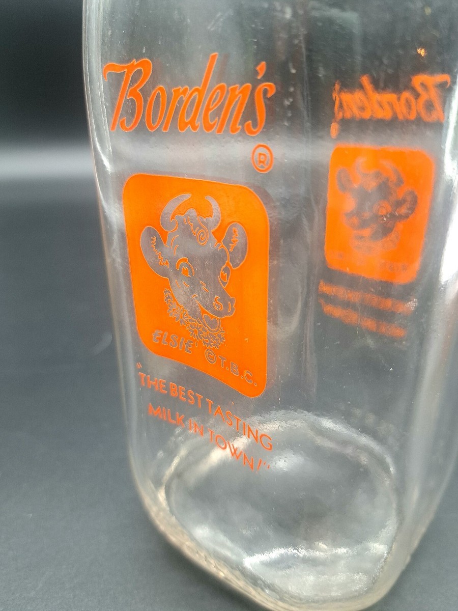 アメリカ　Borden ボーデン　ミルクボトル　エルシー　ハーフガロン Memorabilia - Borden Dairy