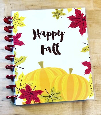 Happy Fall Pumpkin Leaves Cover Set for use with Classic Happy Planner ...