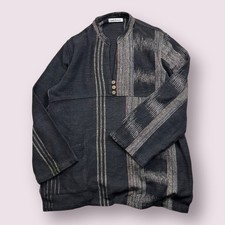 Women s Yasuko Kurisaka Tunic Jacket Japanese Woven Sz Large Cotton Pullover