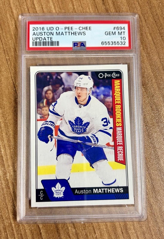 2016 UD OPC #694 Auston Matthews Update PSA 10