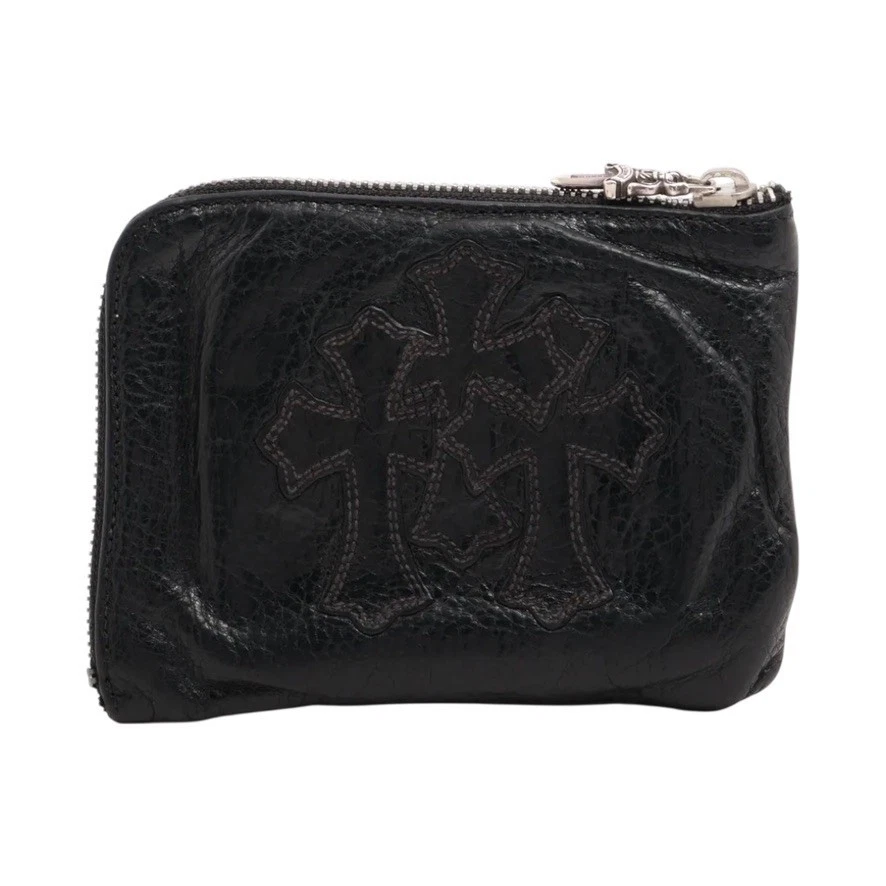Genuine Product◇Chrome Hearts 2-Side Zip Wallet Coin Case Card Case Dagger
