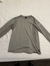 Ariat FR Shirt Mens L Gray Long Sleeve Work Wear Flame Resistant CAT 2 Logo