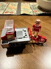 VTG 1996 Playmobil #3848 City Hot Dog Stand Cart & Vendor Figure Incomplete Part