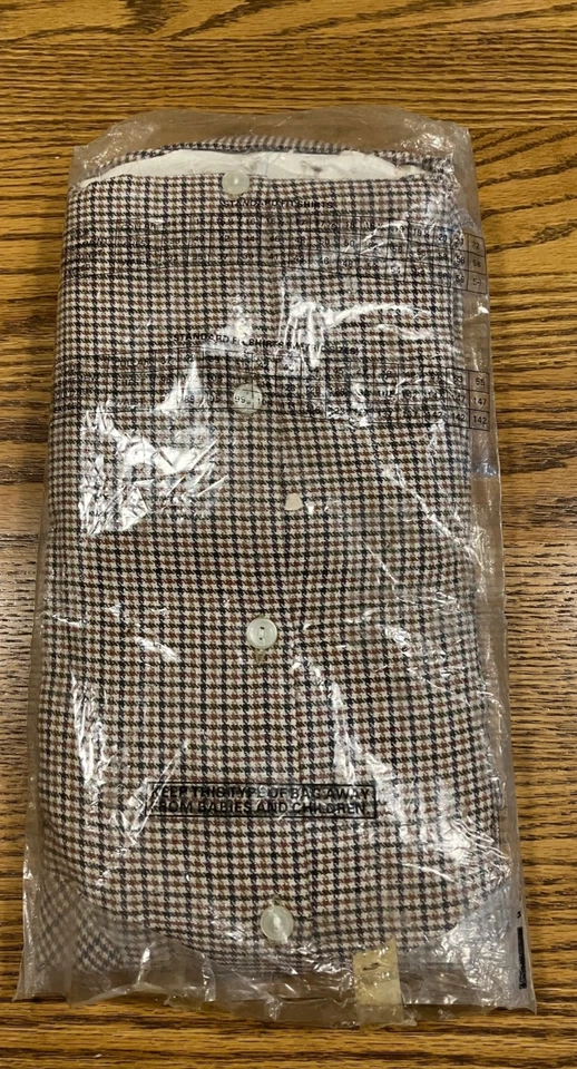 Vintage Bonart check shirt size 15 neck, 40 chest, NEW in packet - Image 2 of 4