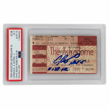 1999 Astros 4/16 Cardinals - 5, Astros - 3, Biggio HR #138 PSA/DNA VG 3 AUTO 10